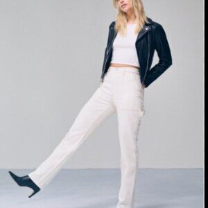 Abercrombie & Fitch 90’s straight carpenter jeans cream ultra high rise